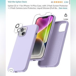 Brand new iPhone 14 plus case‎ with 2 screen protectors and 2 camera protectors